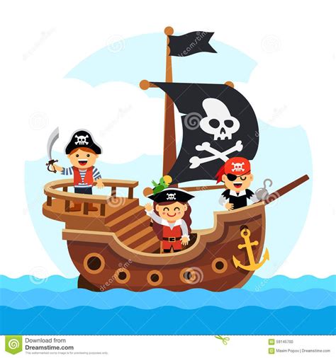 Here a pirate ship drawing tutorial for you kids. Image result for pirate ship cartoon | Niños piratas ...