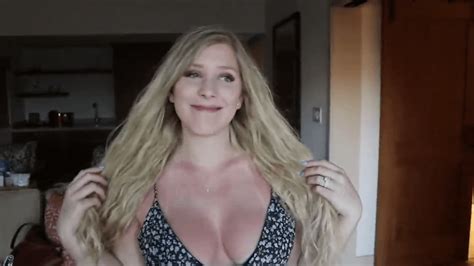 Brianna Arsement Moves Her Hair To Show Her Tan And Big Boobs R Bloated