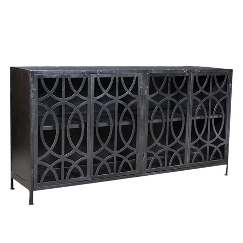 Art Deco Iron And Glass Sideboard On Dovetail Furniture Bench Furniture Large