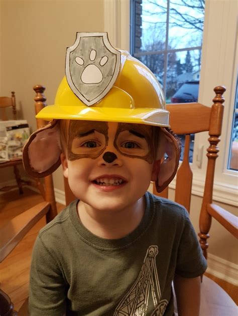 Paw Patrol Rubble Diy Costume Ears Are Actually Bunny Ears Painted