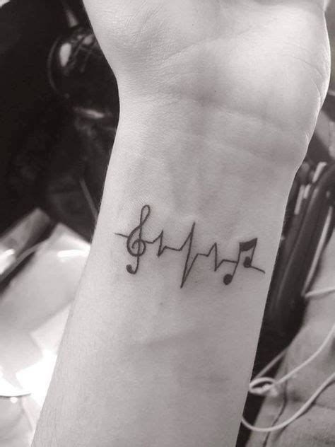 Fancy Music Heartbeat Tattoo On Wrist Tattooideaswrist Tattoosonneck
