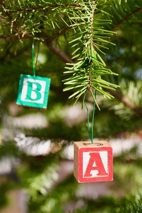 How To Make Alphabet Block Ornaments Diy Letter Ornaments For The
