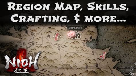Nioh Region Map Basics Crafting Skills Ninja Novice Magic And