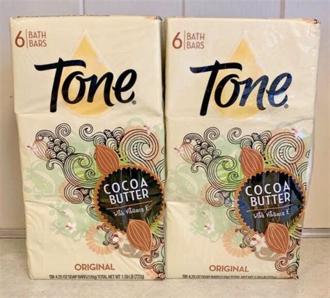 Tone Original Cocoa Butter With Vitamin E Bar Soap Pack Of 6 425 Oz