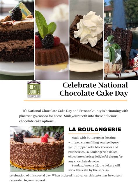 National chocolate souffle day celebrates a delightful dessert on feb. Where to celebrate National Chocolate Cake Day in Fresno County; Jan. 27 | National chocolate ...