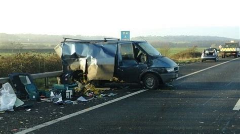 Four Vehicles In M4 Motorway Crash Near Swindon Bbc News