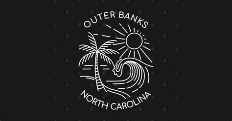 Vintage Outer Banks Beach Vibes Outer Banks Sticker Teepublic