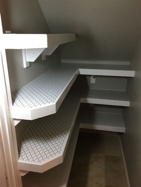 From unused under stair coat closet to pantry heaven! Under stair pantry! | Under stairs pantry, Under stairs ...