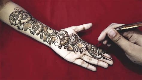 New Easy And Simple Floral Arabic Henna Design For Hands Mehndi