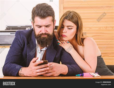 Flirting Coworker Image And Photo Free Trial Bigstock