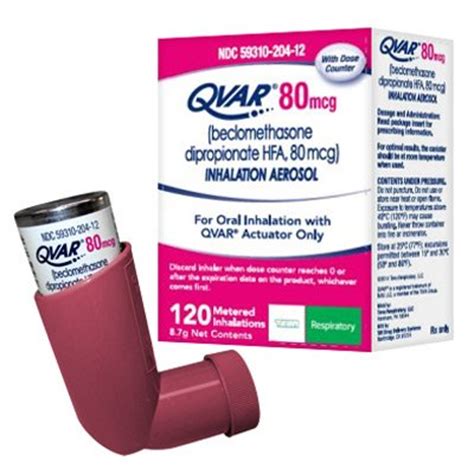 Qvar redihaler contains beclomethasone dipropionate, a popular corticosteroid used to treat asthma. Prescription Drugs-Q - Qvar - Qvar Inhaler 80 Mcg Are 8.7 ...