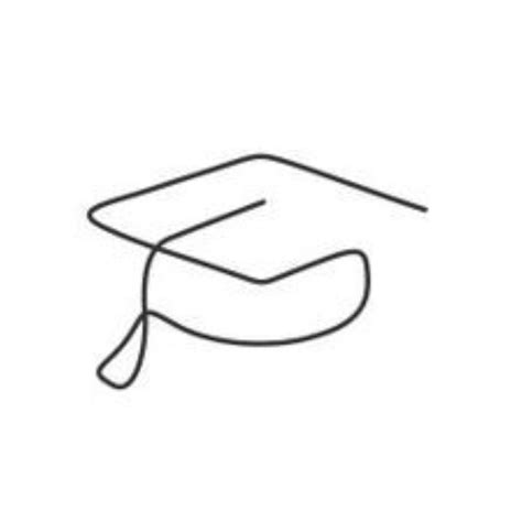 Graduation Cap Drawing Graduation Logo Line Art Drawings Easy