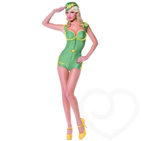 Fever Pin Up Girl Army Air Force Costume Military