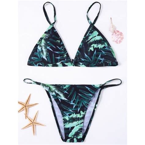 Low Waist Tropical Padded Bathing Suits 15 Liked On Polyvore