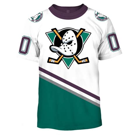 Personalized Anaheim Mighty Ducks 90s Vintage Throwback Home Jersey