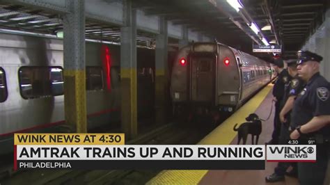 Amtrak Trains Back In Service Between Philadelphia New York