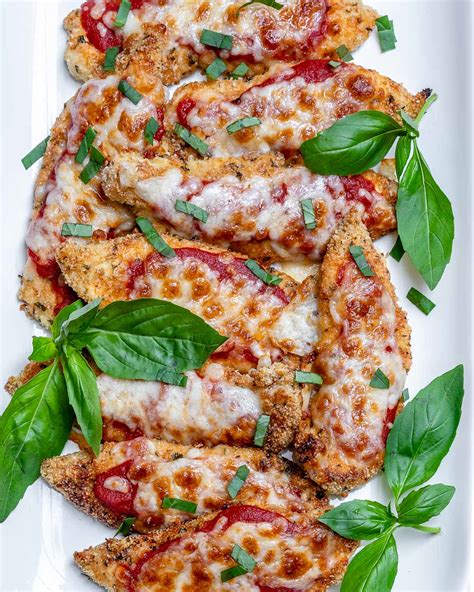 Transfer to the prepared baking sheet. Healthy Baked Chicken Parmesan for Clean Eating Soul Food ...