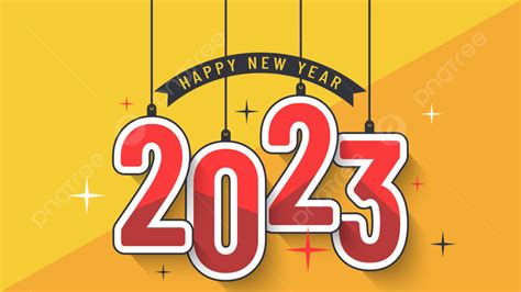 Yellow 2023 Happy New Year Banner Background 2023 Banner New Year