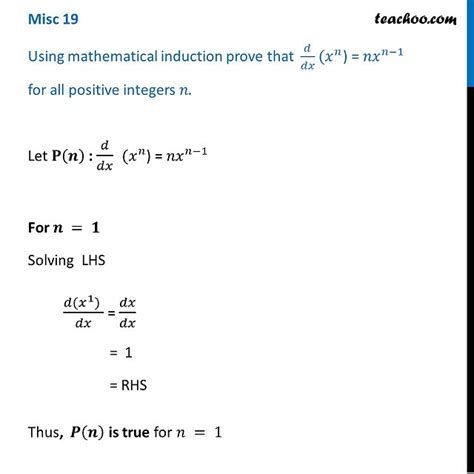 question 1 using mathematical induction prove d dx xn nxn 1
