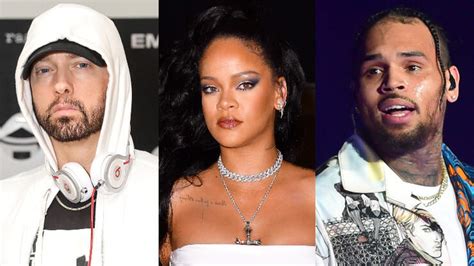 Eminem Says He Sides With Chris Brown While Rapping About Rihanna Assault New York S Power 105
