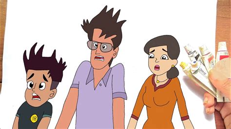 How To Draw Chikoo Aur Bunty With Their Mom And Dad YouTube