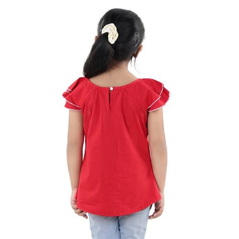 Casual Wear Cutiekins Kids Printed Top Size 4 To 10 Years Polyester