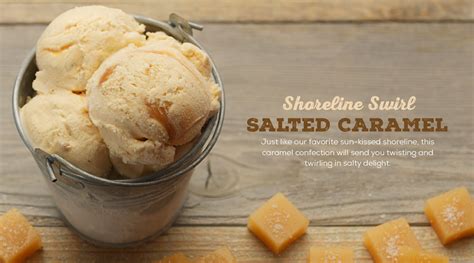 After booking, all of the property's details, including telephone and address, are provided in your booking confirmation. Shoreline Swirl Salted Caramel • Harmony Valley Creamery