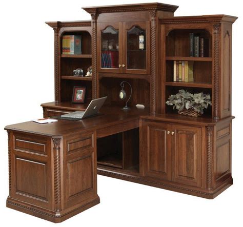 Are you looking for a functional office desk? Lexington Partner Desk with Optional Three-Piece Hutch from