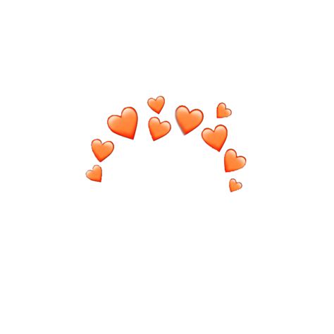 Freetoedit Orange Heart Crown Sticker By Boburnem
