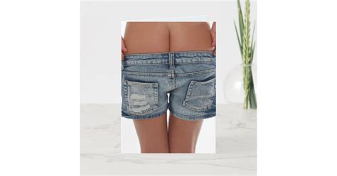 Girl Mooning You Butt Funny Birthday Cards Zazzle