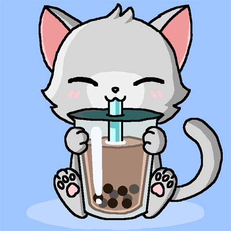Pixilart Bubble Tea Cat By Armybts17