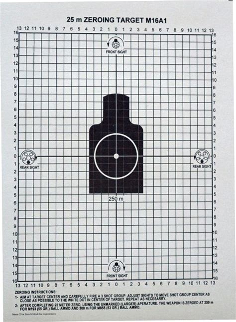 M16a1 Rifle Targets 25 Meter Targets Tj Target