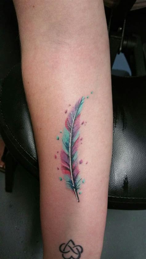 Feather Tattoo Colors Watercolor Tattoo Feather Tattoos Work Quill