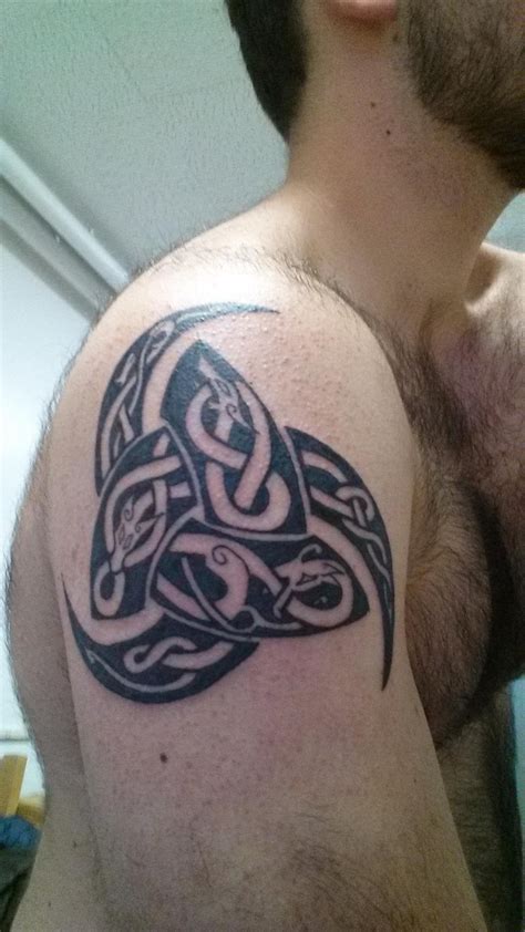 X Post From Rtattoos My Tattoo Of Odins Horns Norse