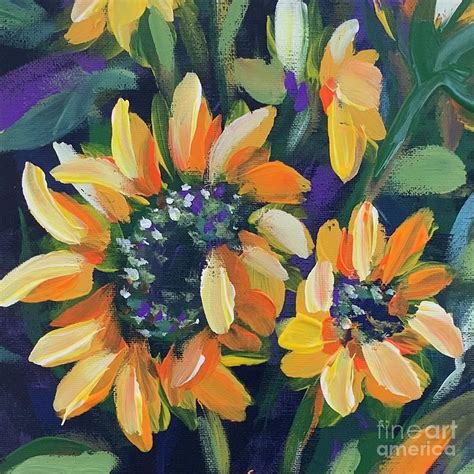 Sunflowers Painting By Gina De Gorna Fine Art America