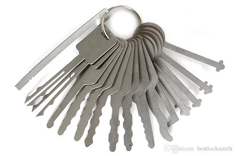 This helps uncover the mounting screws of your lockset. Lock Picking Keys Auto Locksmith Tools Lock Picks Jigglers For Double Sided Lock Picking Picks ...