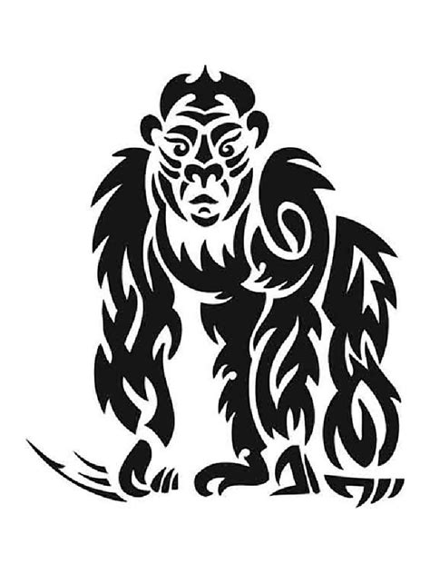 Monkey Stencils Free Printable