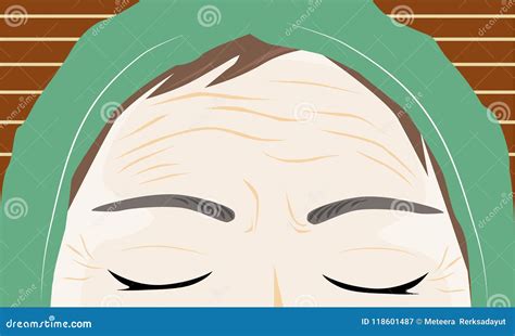 Forehead Wrinkles Of Woman Stock Illustration Illustration Of Lines 118601487