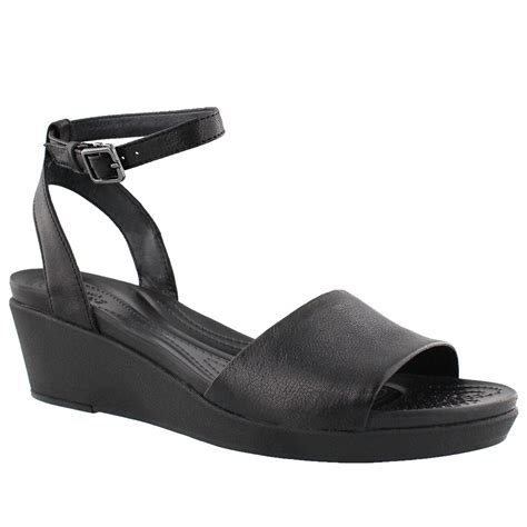 Crocs Womens Leighann Ankle Strap Dress Wedge Sandal Ebay