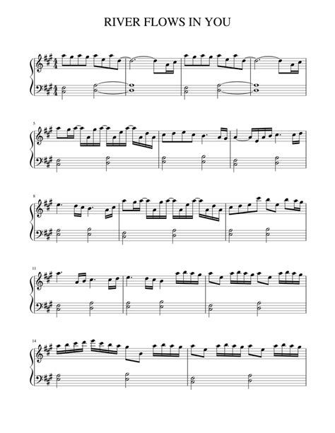 Yiruma's most popular album, first love. RIVER FLOWS IN YOU Sheet music for Piano (Solo ...