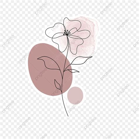 Pink Aesthetic PNG Picture Aesthetic Pink Flower Logo With Outline Aesthetic Logo Nude Color