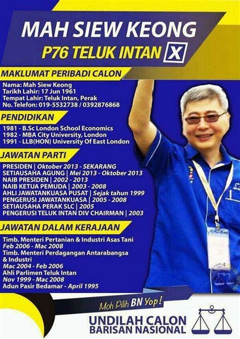 He is a member of parliament of teluk intan and the current minister in the prime minister's department. YOP PASIRSALAK: #PRKTelukIntan: Wakil Rakyat DAP Gagal ...