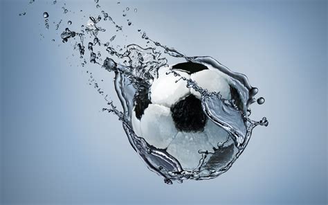 Soccer Ball Going Through Water Wallpaper 4k Ultra Hd Id4800