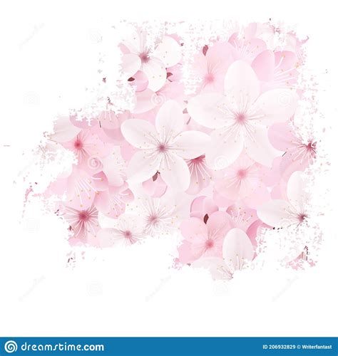 Sakura For Valentine S Day Raster Stock Illustration Illustration Of