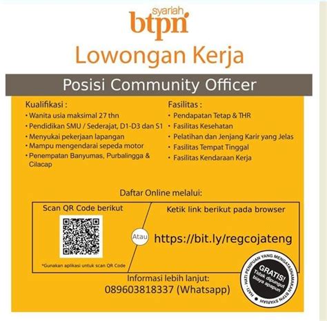 Lowongan kerja hari ini lengkap di lokertasikmalaya.id untuk lulusan sma, d1,d2,d3,s1 upadate setiap hari, untuk daerah tasikmalaya dan sekitarnya, kami mendapatkan sumber dengan valid dan terpercaya dari hrd hrd perusahaan. Lowongan Kerja BTPN Syariah @ Informasi Lowongan Kerja ...