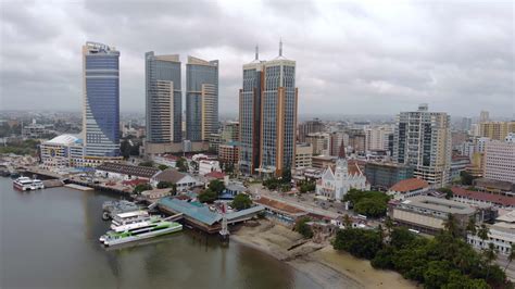 aerial flyby view of dar es salaam downtown stock footage sbv 338583677 storyblocks
