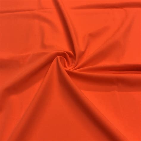Bright Orange Kira Matte Tricot Spandex Swim Fabric Pine Crest Fabric