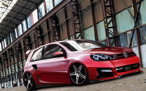 Sfondi Macchine Rosse Stanceworks Volkswagen Golf Stance Golf Gti