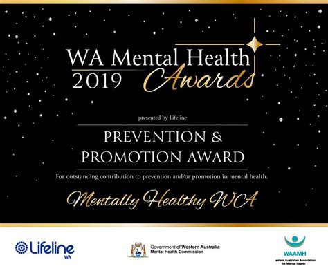 Mentally Healthy Wa Recognised In The 2019 Western Australian Mental