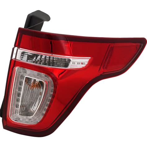 Replacement Passenger Side Tail Light With Bulbs Clear And Red Lens